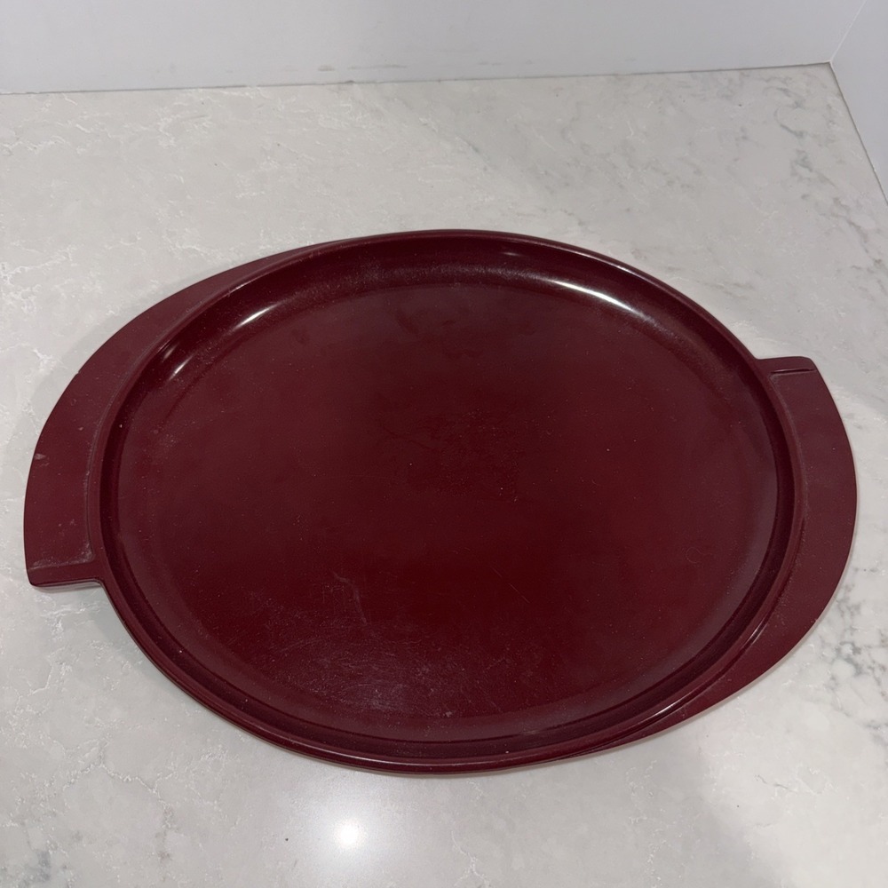 Vintage Retro Boontonware Atomic Winged  Serving Platter Red Melmac 1950's